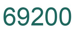 Number 69200 green image