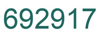 Número 692917 imagen verde