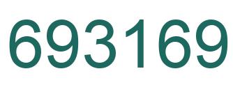 Number 693169 green image