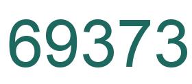 Number 69373 green image