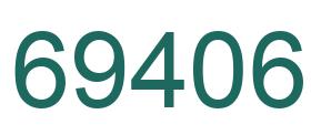 Number 69406 green image