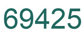 Número 69425 imagen verde