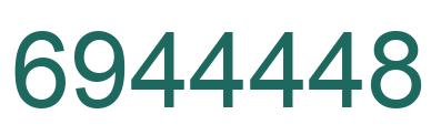 Number 6944448 green image