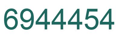 Número 6944454 imagen verde