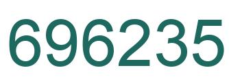 Number 696235 green image
