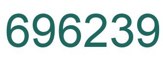 Number 696239 green image