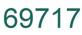 Number 69717 green image