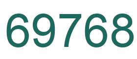 Número 69768 imagen verde