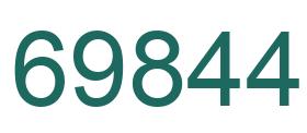 Number 69844 green image