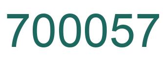 Number 700057 green image