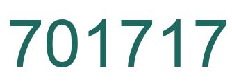 Number 701717 green image
