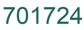 Number 701724 green image