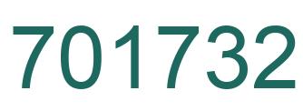 Number 701732 green image