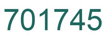 Number 701745 green image