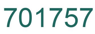 Number 701757 green image