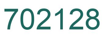 Number 702128 green image