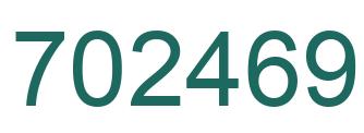 Number 702469 green image