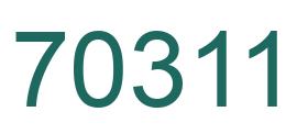 Number 70311 green image