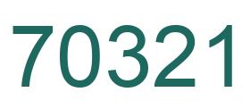 Number 70321 green image
