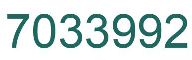 Number 7033992 green image