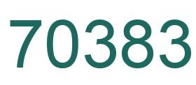 Number 70383 green image