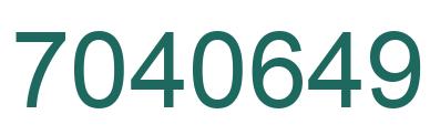 Número 7040649 imagen verde