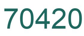 Number 70420 green image