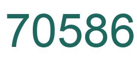 Number 70586 green image