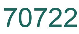 Number 70722 green image