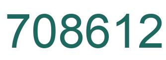 Number 708612 green image