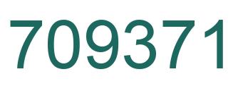 Number 709371 green image