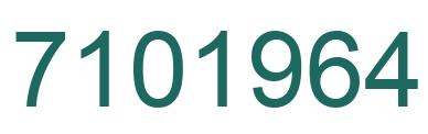 Number 7101964 green image
