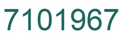 Number 7101967 green image