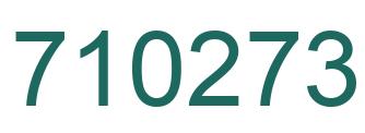 Number 710273 green image