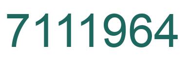 Number 7111964 green image