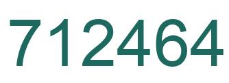 Number 712464 green image