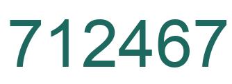 Number 712467 green image