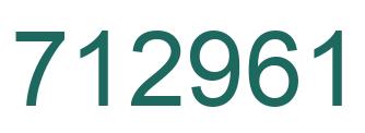 Number 712961 green image