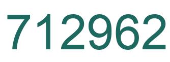Number 712962 green image