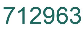 Number 712963 green image