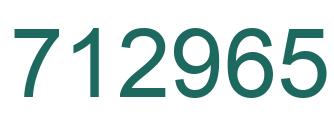 Number 712965 green image