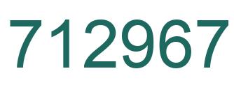 Number 712967 green image