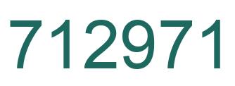Number 712971 green image