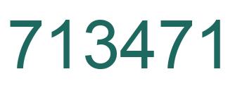 Number 713471 green image