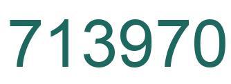 Number 713970 green image