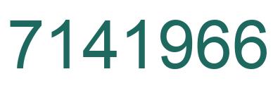 Number 7141966 green image