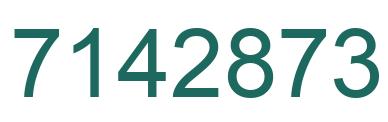 Number 7142873 green image