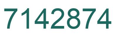 Number 7142874 green image