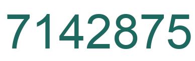 Number 7142875 green image