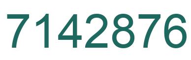 Number 7142876 green image